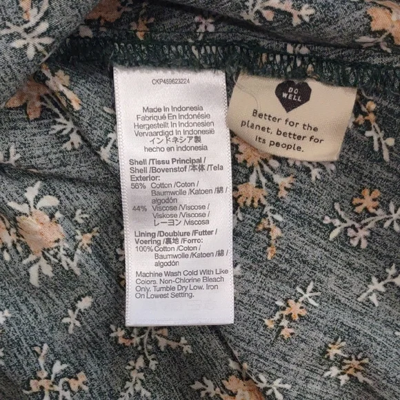 MADEWELL Floral Green Dress - Picture 14 of 16